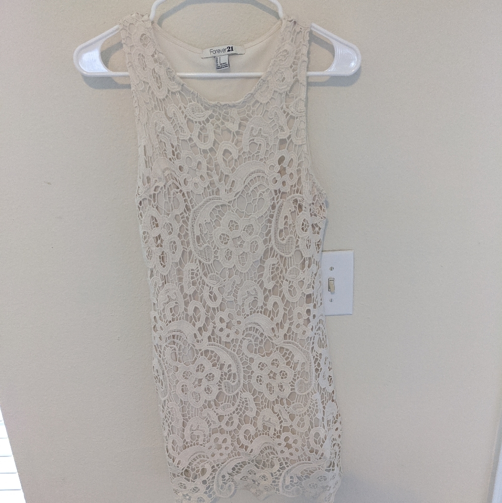 White mini dress